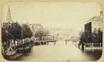 Utsikt över Zwanenburgwal i Amsterdam av Eduard Isaac Asser