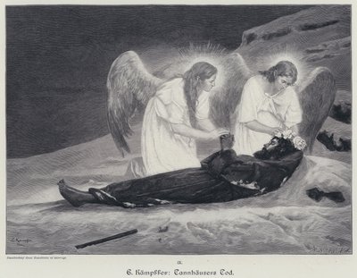 Tannhausers död (gravyr) av Eduard Kaempffer