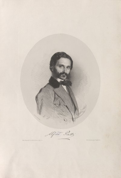 Porträtt av cellisten och kompositören Alfredo Piatti 1822-1901, 1858. av Eduard Kaiser