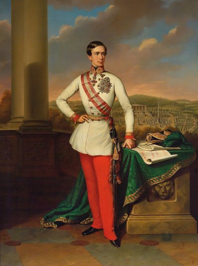 Porträtt av kejsar Franz Josef I av Österrike, 1853. av Eduard Klieber