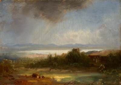Schloss Starnberg mit Würmsee av Eduard Schleich der Ältere