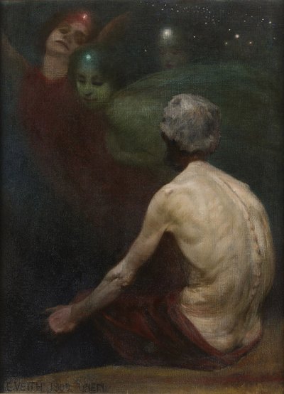 Dvärgen Alberich and the Rhinmaidens Rhenguldet, 1909. av Eduard Veith