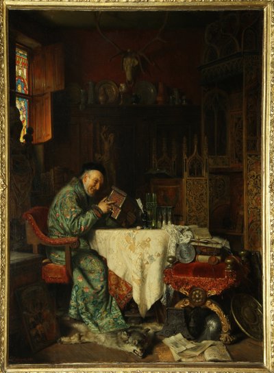 Samlaren (pantlånare) - Målning av Eduard von Gruetzner (1846-1925), olja på duk av Eduard von Grutzner