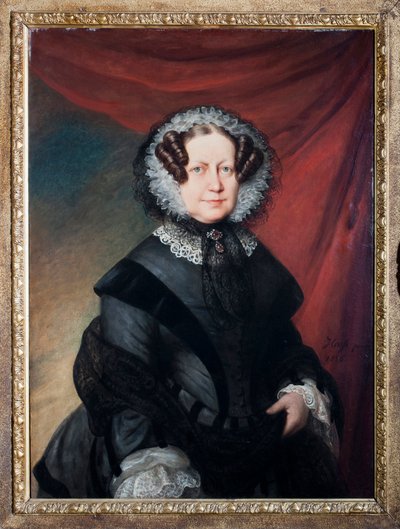 Porträtt av Artemisia Negrone Brignole-Sale (Brignole Sale), Hertiginnans Moder Galliera Maria Brignole Sale de Ferrari Målning av Eduard von Heuss (1808-1880) Gener, nya gatumuseer av Eduard von Heuss