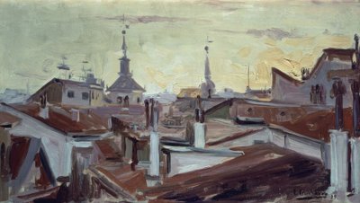Madrids hustak av Eduardo Chicharro y Agüera