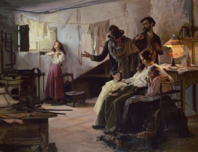 Anarkistens familj på dagen för hans avrättning av Eduardo Chicharro y Agüera
