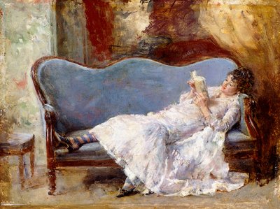 En dam som läser, av Eduardo Leon Garrido