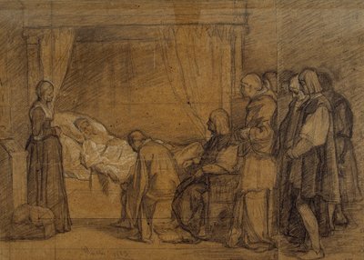 Studie för Isabella den katolskas testamente av Eduardo Rosales