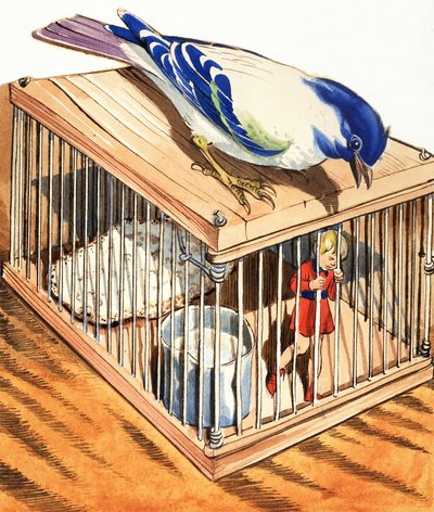 Tom Thumb i en fågelbur av Eduardo Teixeira Coelho