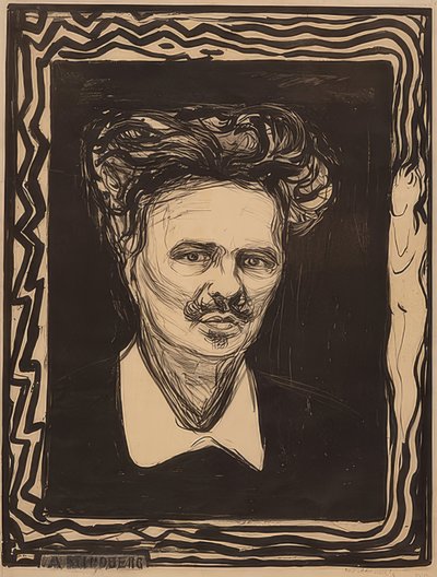August Strindberg. 1896 av Edvard Munch