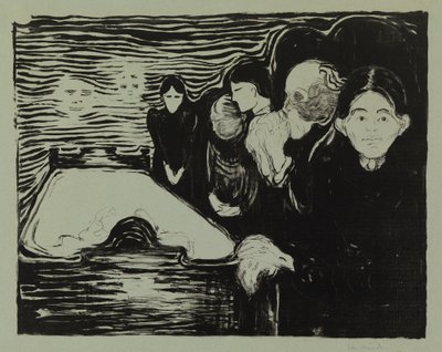 Vid dödsbädden av Edvard Munch