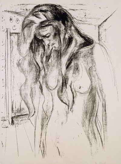 gråtande flicka; gråtande tjej av Edvard Munch