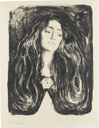 Broschen. Eva Mudocci av Edvard Munch
