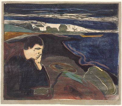 God kväll, Melankoli I av Edvard Munch