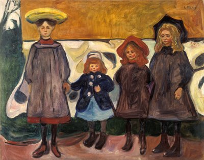 Fyra tjejer i Åsgårdstrand av Edvard Munch