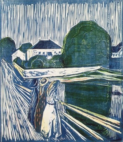 Flickor på en bro av Edvard Munch