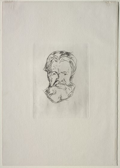 En mans huvud av Edvard Munch