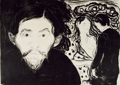 Svartsjuka, 1896 av Edvard Munch