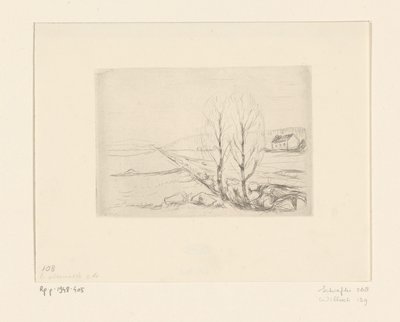 Landskap med hus Norskt landskap (originaltitel) av Edvard Munch