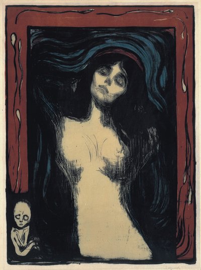 Madonna kärleksfull kvinna, 1895-1900 av Edvard Munch