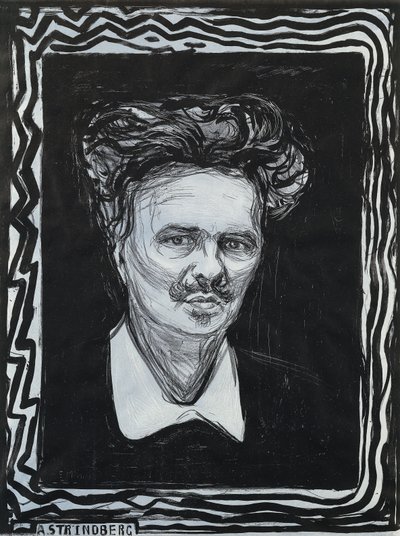 Porträtt Strindberg; Porträtt Strindberg av Edvard Munch
