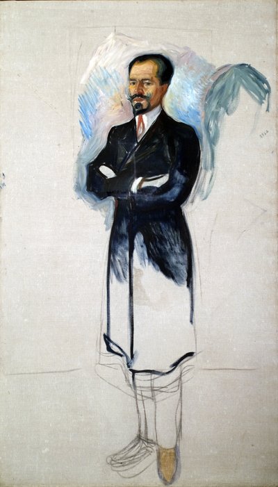 Porträtt av Ernest Thiel 1859-1947 av Edvard Munch