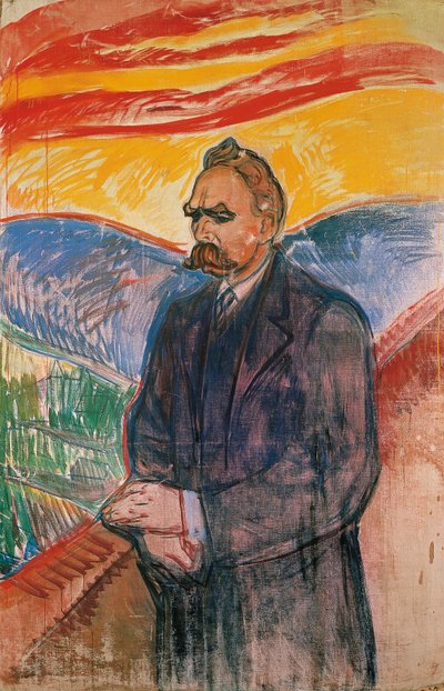 Porträtt av Friedrich Nietzsche, ca 1906 (olja på duk) av Edvard Munch