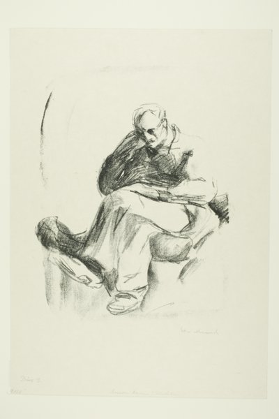 Sittande man av Edvard Munch