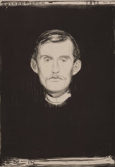 Självporträtt. 1895 av Edvard Munch