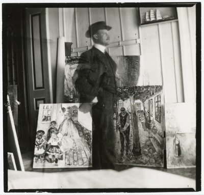 Självporträtt på 53 Am Strom i Warnemünde av Edvard Munch