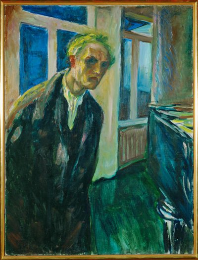 Självporträtt. The Night (målning på duk) av Edvard Munch