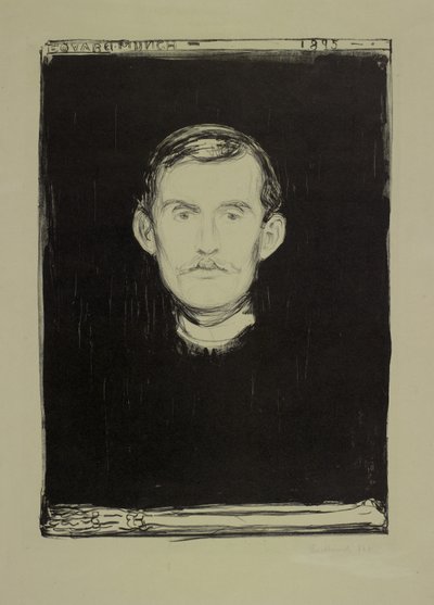 Självporträtt, 1895 av Edvard Munch