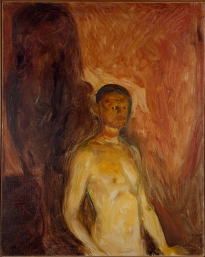 Självporträtt i helvetet Målning av Edvard Munch (1863-1944) 1895 ca. Sol. 81,5x65,5 cm Oslo, Kommunala konstsamlingar Munchmuseet (Musee Munch) av Edvard Munch
