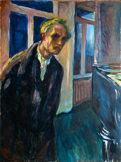 Självporträtt eller man som går nattmålning av Edvard Munch (1863-1944) 1923-1924 Sön. 89,5x67,5 cm Oslo, Kommunala konstsamlingar Munch-museet (Musee Munch) av Edvard Munch