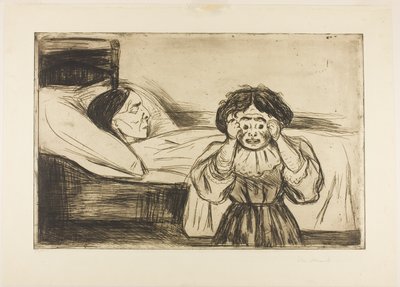 Den döda modern och hennes barn av Edvard Munch