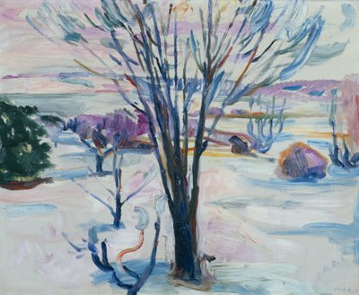 Vinterlandskap från Jeloya av Edvard Munch