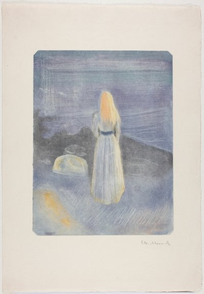 Ung kvinna på stranden av Edvard Munch