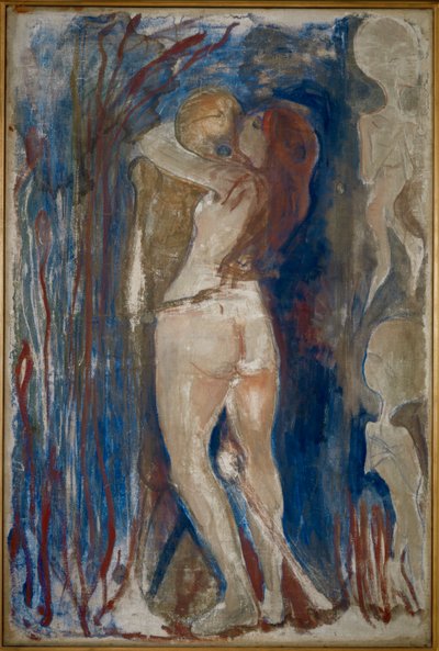 Ung flicka och döden (målning på duk) av Edvard Munch