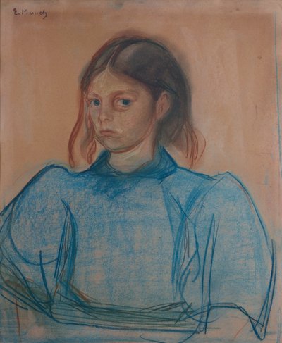 Ung flicka i grönt av Edvard Munch