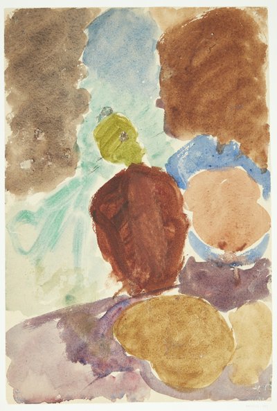 Färgstudie efter Delacroix målning Dante och Vergilius i underjorden, Louvren av Edvard Weie