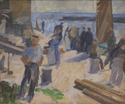 Postbåten anländer, Christiansø av Edvard Weie