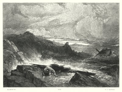Lord Byrons barn Harold, Canto IV, Strof 179 av Edward (after) Duncan