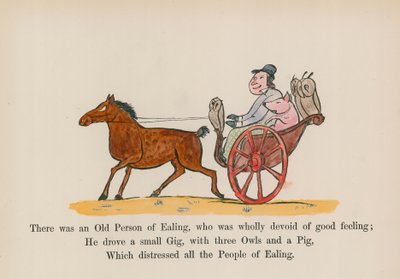 Det fanns en gammal person från Ealing, som var helt utan god känsla (färggravyr) av Edward (after) Lear