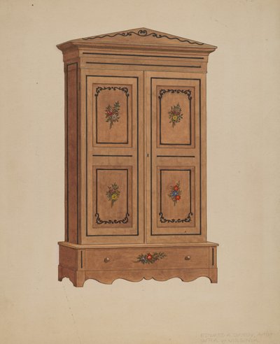 Målad garderob av Edward A. Darby