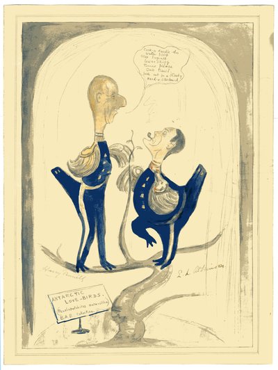 Harry Pennell och Dr. E.L.A. Atkinson, 1910-12 (wc & penna på papper) av Edward Adrian Wilson