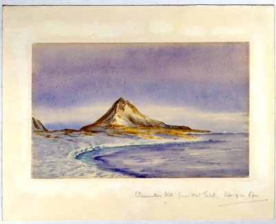 Observation Hill från Hut Point, 1911 (wc på papper) av Edward Adrian Wilson