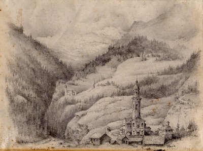 Tiefencastel, Schweiz, 1899 av Edward Adrian Wilson