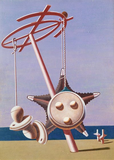 Enigma (olja på duk) av Edward Alexander Wadsworth