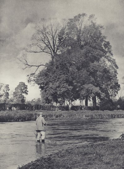 Grayling-tid över Romsey på Test (svartvitt foto) av Edward Alfred Barton