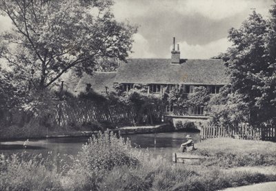 The Old Mill, Ramsbury (svartvitt foto) av Edward Alfred Barton